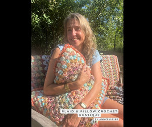 Plaid crochet rustique